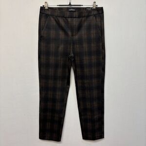 NWT Lilverpool Women Kayla Pull On Trouser Pants Size 8 / 29 Ponte Plaid D059 -6